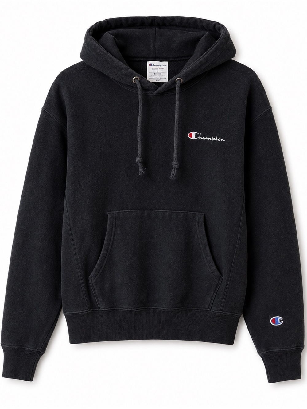 Vintage Champion Reverse Weave Hoodie Sweatshirt M (fits like S) Black